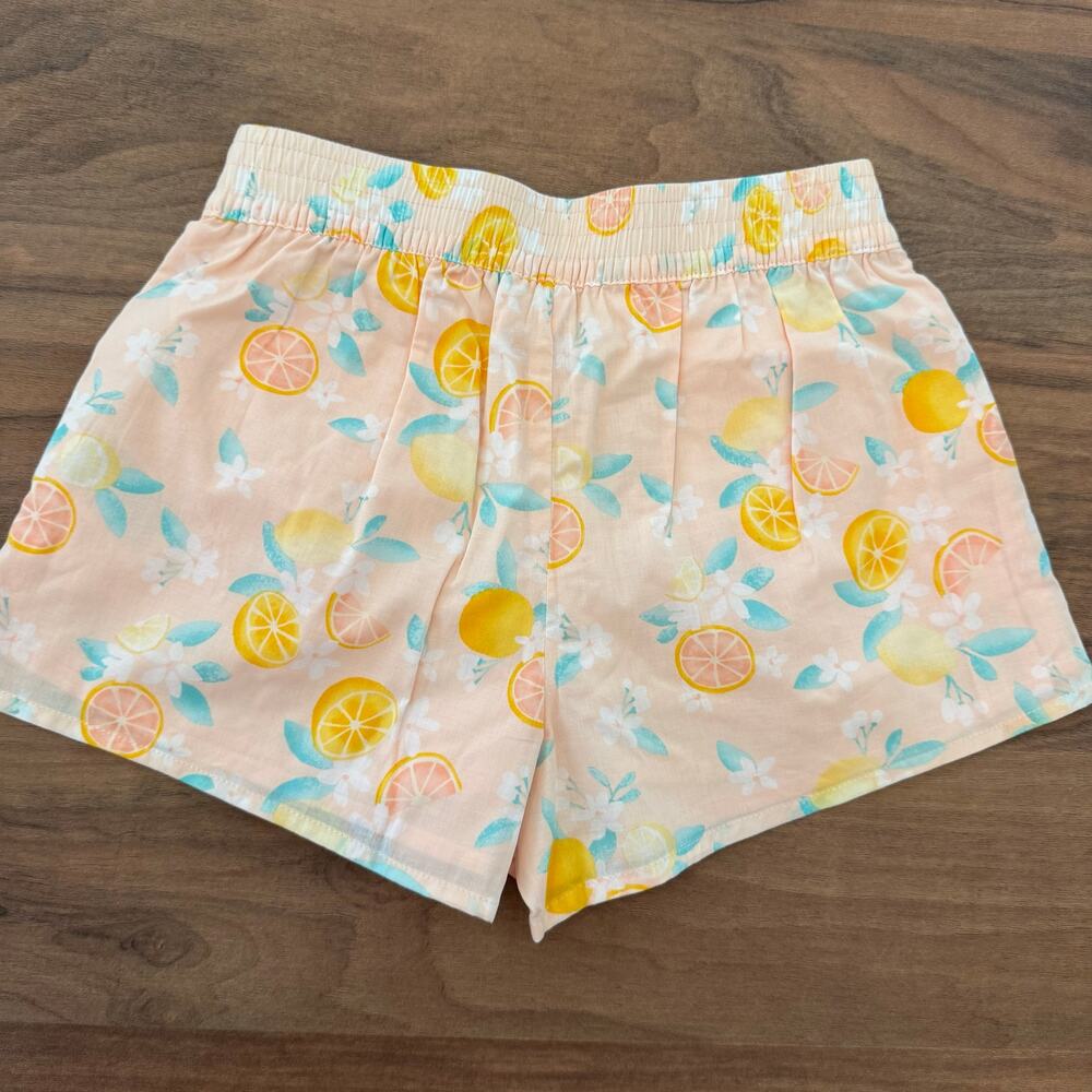 NWT Janie and Jack Little Girls Shorts Size 5 Citrus Lemon Cotton Summer Spring - Picture 5 of 7